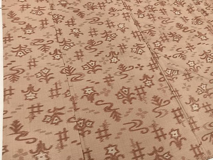 平和屋着物■上質な紬　吉祥花文　正絹　逸品　BAAV0108mz