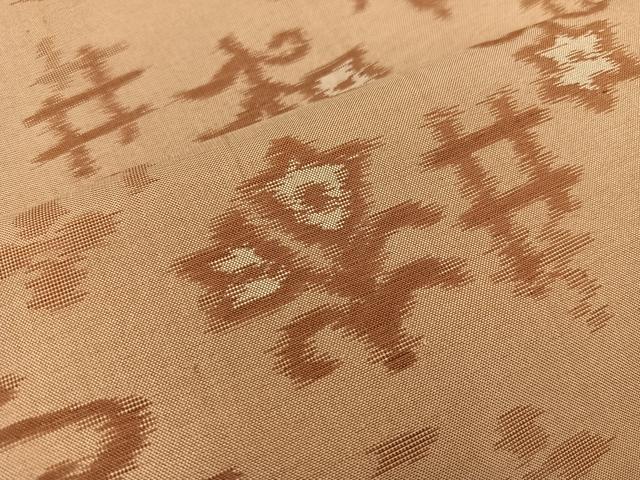 平和屋着物■上質な紬　吉祥花文　正絹　逸品　BAAV0108mz