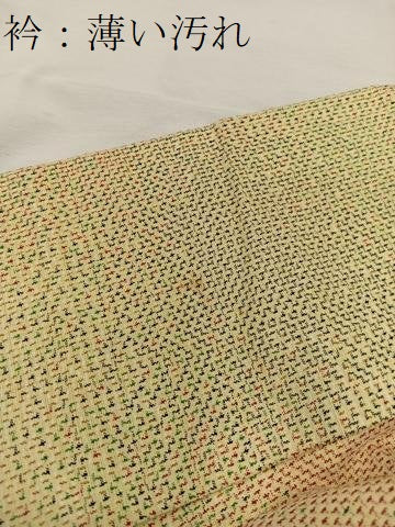 平和屋着物■上質な紬 幾何学文様 正絹 逸品 BAAV0208mz