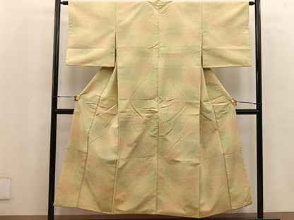 平和屋着物■上質な紬 幾何学文様 正絹 逸品 BAAV0208mz
