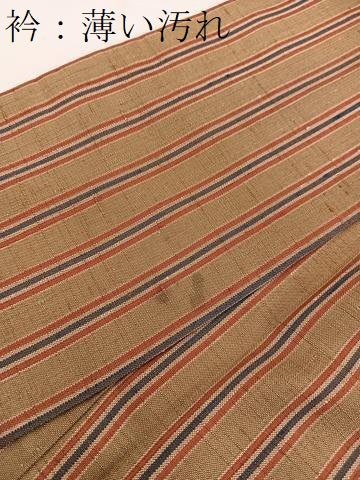 平和屋着物■上質な紬　間道　正絹　逸品　BAAV0231mz