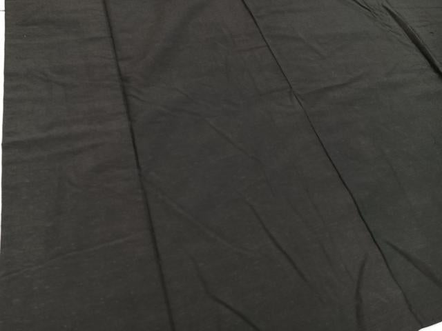 平和屋着物■男性　紬　色無地　藍媚茶色　正絹　逸品　BAAV0245mz
