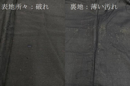 平和屋着物■男性　紬　色無地　藍媚茶色　正絹　逸品　BAAV0245mz