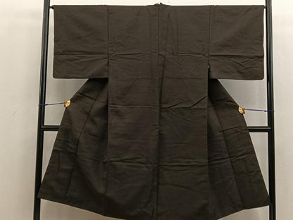 平和屋着物■男性　紬　幾何学文様　正絹　逸品　BAAV0247mz