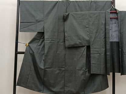 平和屋着物●男性　本場大島紬　アンサンブル　100亀甲　総詰め　正絹　逸品　BAAV0310mz