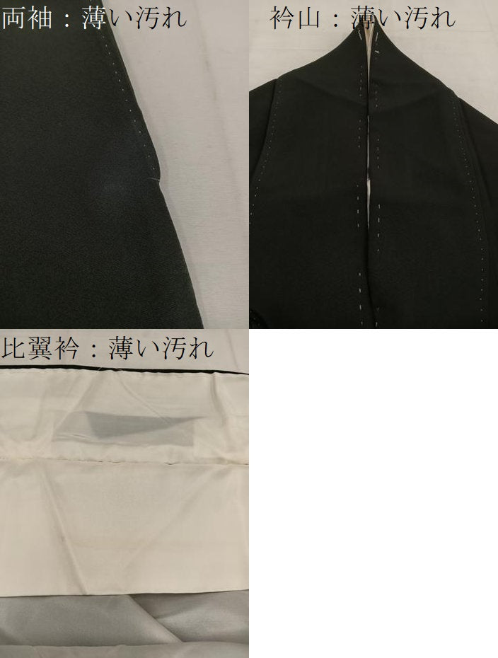 平和屋着物■豪華黒留袖 駒刺繍 飛鶴花文 金彩 正絹 逸品 BAAV0706mz