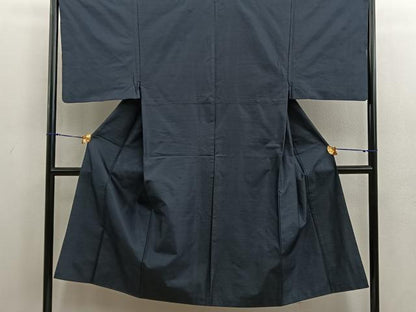 平和屋着物■男性　幾何学文様　正絹　逸品　BAAV0890mz