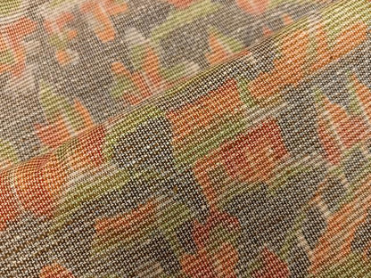 平和屋着物■上質な紬　樹林風景文　正絹　逸品　BAAV0909mz