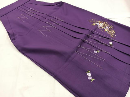 平和屋着物●女性　行灯袴　総刺繍　鴛鴦花文　金彩　逸品　BAAV0967mz