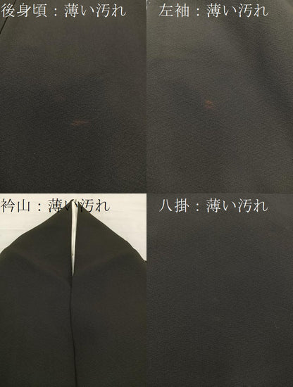 平和屋着物■豪華黒留袖　駒刺繍　扇面花文　金彩　正絹　逸品　BAAV1291mz