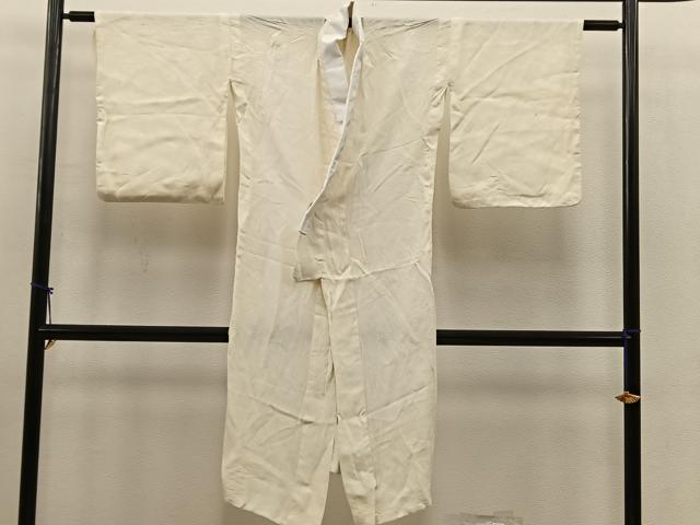 平和屋着物■長襦袢　無双仕立て　菊地紋　白色　正絹　逸品　BAAV1308mz
