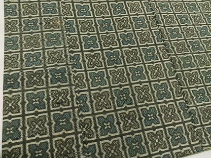 平和屋着物■上質な紬　草花文　正絹　逸品　BAAV1398mz