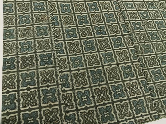 平和屋着物■上質な紬　草花文　正絹　逸品　BAAV1398mz