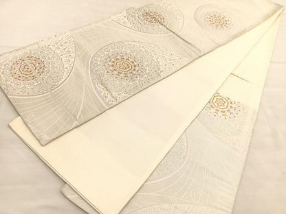平和屋着物◎六通柄袋帯　宝相華　金銀糸　正絹　逸品　BAAV1538hv