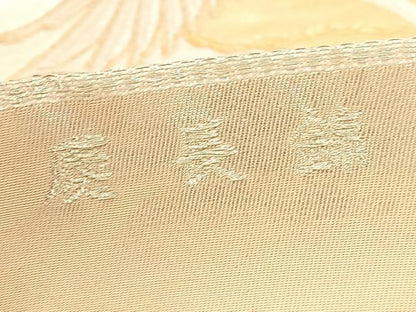 平和屋着物◎六通柄袋帯　唐織　慶長錦　飛鶴文　金銀糸　正絹　逸品　BAAV1569hv