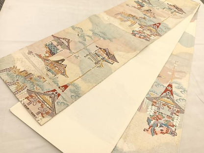 平和屋着物◎六通柄袋帯　唐織　鉾　金銀糸　正絹　逸品　BAAV1589hv