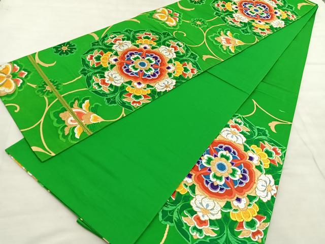 平和屋着物◎西陣 六通柄袋帯 唐織 唐花 宝相華 金糸 正絹 逸品 BAAV1602hv