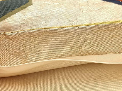 平和屋着物◎六通柄袋帯　唐織　亀甲瑞宝文　漆箔　正絹　逸品　BAAV1635hv