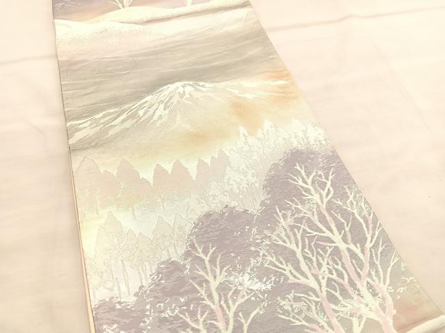 平和屋着物◎西陣 六通柄袋帯 風景文 証紙付き 正絹 逸品 BAAV1642hv