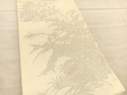 平和屋着物◎六通柄袋帯 御所解秋草文 正絹 逸品 BAAV1662hv