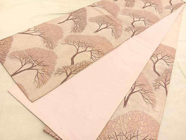 平和屋着物◎六通柄袋帯 樹林文 金糸 正絹 逸品 BAAV1678hv