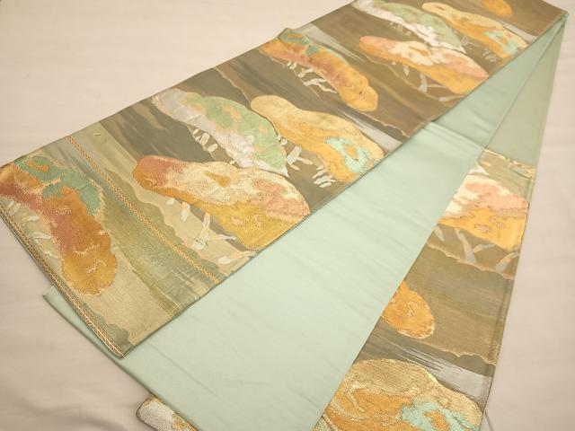 平和屋着物◎六通柄袋帯 老松 金銀糸 正絹 逸品 BAAV1761hv