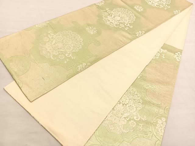 平和屋着物◎六通柄袋帯 唐織 飾花文 正絹 逸品 BAAV1782hv