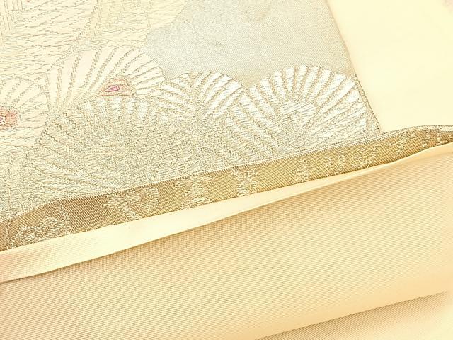 平和屋着物◎六通柄袋帯　唐織　孔雀　金銀糸　やまとオリジナル　正絹　逸品　BAAV1793hv