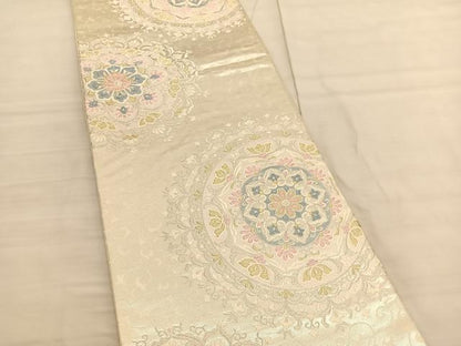 平和屋着物◎六通柄袋帯　宝相華　金銀糸　正絹　逸品　BAAV1796hv