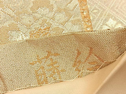 平和屋着物◎九百佐賀錦 六通柄袋帯 唐織 蒔絵 金糸 正絹 逸品 BAAV1852hv
