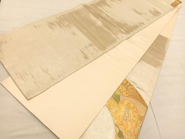平和屋着物◎太鼓柄袋帯 扇面花文 金銀彩 正絹 逸品 BAAV1853hv