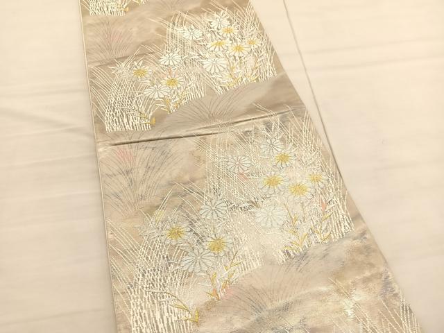 平和屋着物◎六通柄袋帯　唐織　古都の四季　金銀糸　正絹　逸品　BAAV1873hv