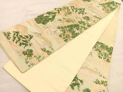 平和屋着物◎六通柄袋帯 唐織 御所解文 金銀糸 正絹 逸品 BAAV1907hv