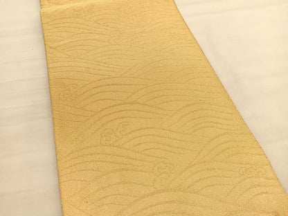 平和屋着物◎両面 全通柄 本袋帯 綴れ 立波文 金糸 正絹 逸品 BAAV1999hv