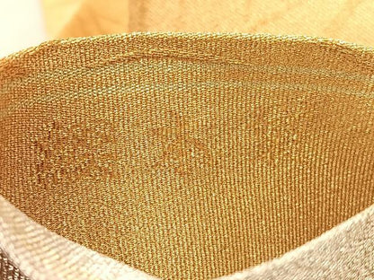 平和屋着物◎両面 全通柄 本袋帯 綴れ 立波文 金糸 正絹 逸品 BAAV1999hv