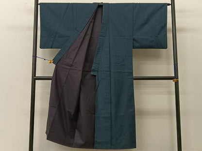 平和屋着物●男性 紬 アンサンブル 100亀甲 羽裏：鷹 正絹 逸品 BAAV2010hj