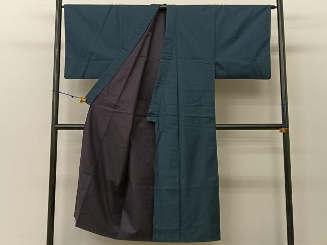 平和屋着物●男性 紬 アンサンブル 100亀甲 羽裏：鷹 正絹 逸品 BAAV2010hj