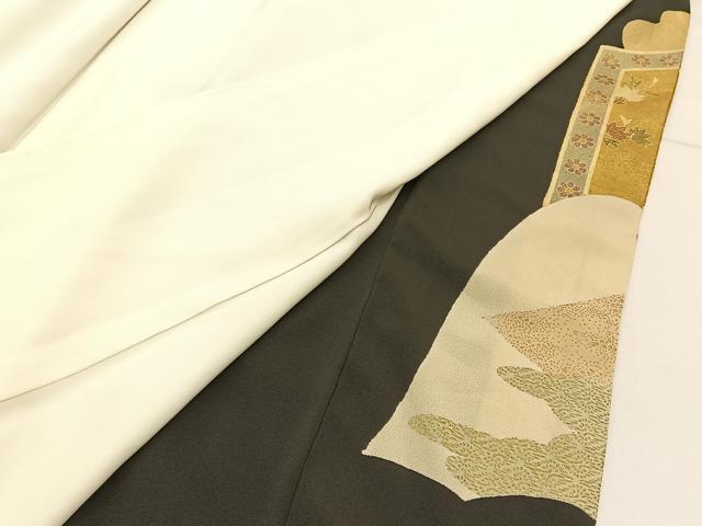平和屋着物■豪華黒留袖　駒刺繍　松竹梅　御所解文　金彩　正絹　逸品　BAAV2409hj