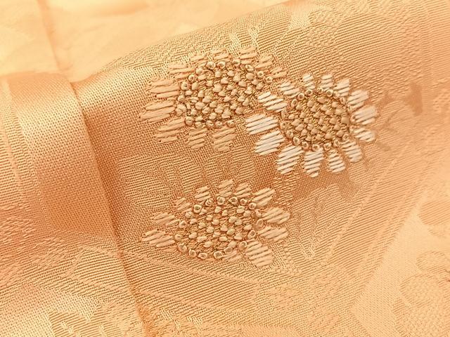 平和屋着物■中国三大刺繍　相良刺繍　色留訪問着　雲隠れ亀甲花文　暈し染め　金糸　正絹　逸品　BAAV2557hj