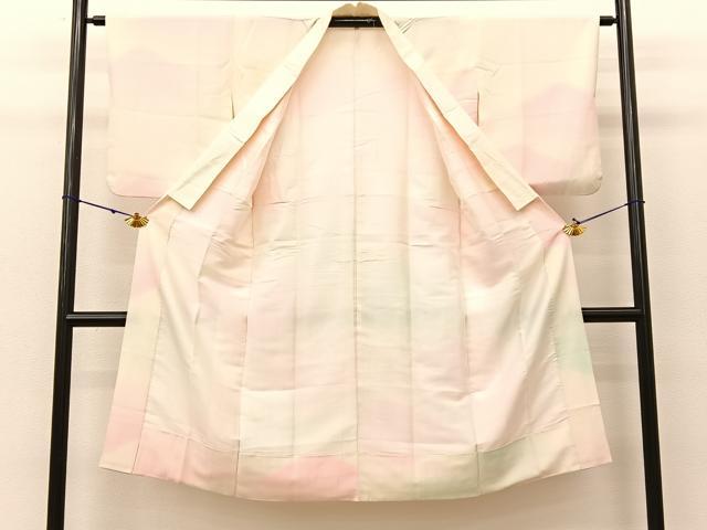 平和屋着物■長襦袢 袷 遠山文 暈し染め 正絹 逸品 BAAV2635hj