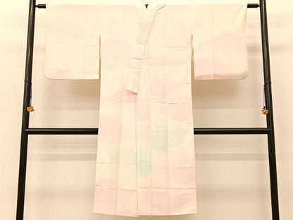 平和屋着物■長襦袢 袷 遠山文 暈し染め 正絹 逸品 BAAV2635hj