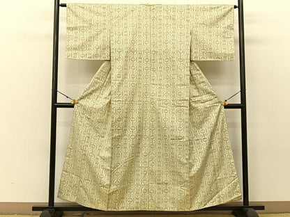 平和屋着物■上質な紬　吉祥文　正絹　逸品　未使用　BAAV2643hj