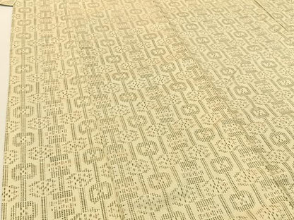 平和屋着物■上質な紬　吉祥文　正絹　逸品　未使用　BAAV2643hj