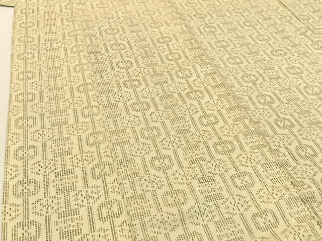 平和屋着物■上質な紬　吉祥文　正絹　逸品　未使用　BAAV2643hj