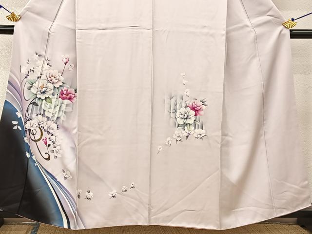 平和屋着物■訪問着　草葉文　暈し染め　金銀彩　正絹　逸品　DABC4542cd 暈し染め 金銀彩 逸品 花車文 風景文 未使用