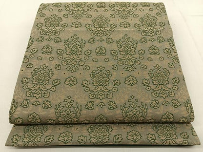 平和屋着物◎六通柄袋帯 更紗草花文 金糸 正絹 逸品 BAAV2678hj