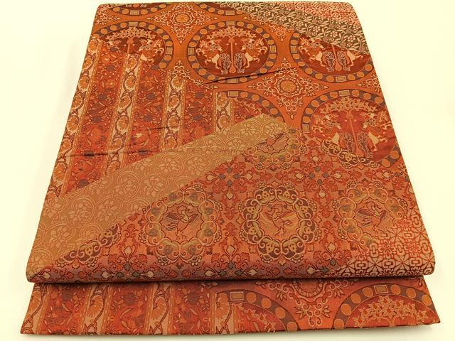平和屋着物◎六通柄袋帯 狩猟文 正絹 逸品 BAAV2743hj