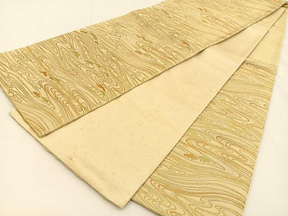 平和屋着物◎六通柄袋帯 浜松文 金銀糸 正絹 逸品 BAAV2763hj