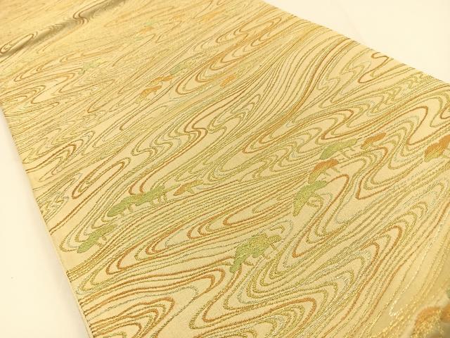 平和屋着物◎六通柄袋帯 浜松文 金銀糸 正絹 逸品 BAAV2763hj