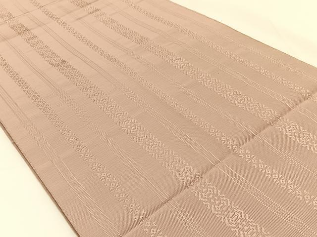 平和屋着物●本場筑前博多織 八寸名古屋帯 献上 灰桜色 三越扱い 正絹 逸品 BAAV2768hj